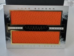 2014-15 Panini Anthology Paired Pieces 013/110 Luke Schenn James van Riemsdyk Jerseys