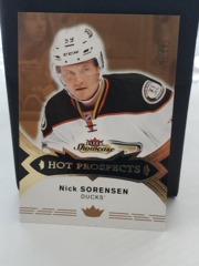 2016-17 Fleer Showcase Hot Prospects #136 Nick Sorensen RC 084/399 Anaheim Ducks