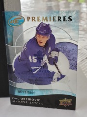2009-10 Upper Deck Ice Premieres Acetate #102 Phil Oreskovic 0511/1999 Leafs