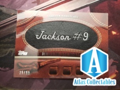 2011 Topps Update Reggie Jackson MGL-RJA Glove Manufactured Leather Nameplate 25/99