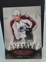 2010-11 SP Game Used Edition Authentic Rookies 561/699 Jonas Holos #108 Avalanche