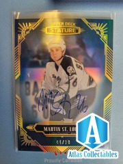 2020-21 UD Stature Martin St. Louis BLUE AUTO /10 RARE