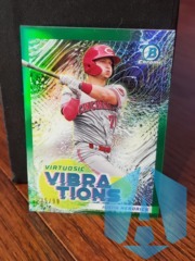 2022 Bowman Chrome Virtuosic Vibrations Austin Hendrick #VV-9 Green 35/99