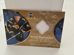2006-07 UD Sweet Shot Beginnings #109 Drew Stafford RC Jersey 192/499