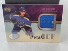 2005-06 Upper Deck Ice Fresh Ice Jay McClement #FI-MC Jersey St. Louis Blues