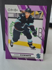 2023-24 O-Pee-Chee Jaden Schwartz #377 Purple 42/49 Kraken