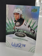 2014-15 Trilogy Rookie Premieres Level 2 William Karlsson #155 Auto Green 31/99