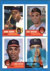 1992 Bazooka Quadracard '53 Archives Card #6 Aaron/Boone/Easter/Williams