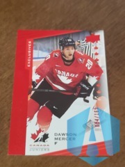 2021 UD Team Canada Juniors Dawson Mercer #113 POE Exclusives 054/165