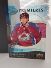 2009-10 Upper Deck Ice Premieres Acetate #104 Philippe Dupuis 0889/1999 Avalanche