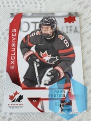 2019 Upper Deck Team Canada Juniors Exclusives 021/250 Laura Fortino #55