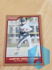 2006 Bowman Gold Justin Verlander #34 Detroit Tigers