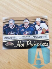 2015-16 Fleer Showcase #101 Korpisalo/Dansk/Hannikainen 271/599 Rookie