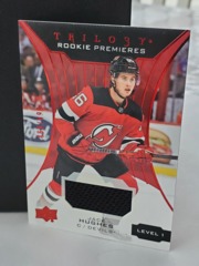 2019-20 Upper Deck Trilogy Red #83 Jack Hughes Jersey 469/499 New Jersey