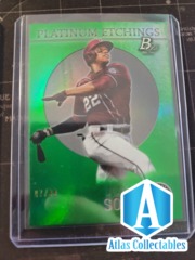 2021 Bowman Platinum Juan Soto Platinum Etchings Serial /99 NATIONALS - PET-5