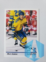 1992-93 Upper Deck #374 Mats Sundin Swedin Ice Hockey World