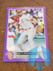 2022 Topps Chrome EVAN LONGORIA #54 Purple 155/250 SP Giants