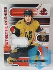 2022-23 SP Game Used Red Authentic Rookies Jersey #159 Kaedan Korczak