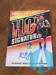 2018-19 Panini NBA Hoops Signatures Red Hot #HS-RHJ Rondae Hollis-Jefferson Auto