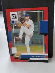 2022 Panini Donruss Red Border #104 Max Scherzer 1864/2022 New York Mets