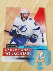 2020-21 Upper Deck Synergy Exceptional Young Stars #EY-23 Brayden Point Acetate 238/749