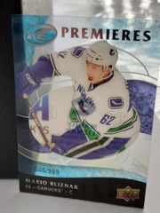 2009-10 Upper Deck Ice Premieres Acetate #128 Mario Bliznak 545/999 Canucks