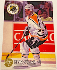 1993-94 Leaf Hat Trick Artists Kevin Stevens #9 of 10 Penguins