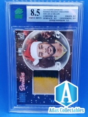 2020 Donruss AJ Dillon Rookie Holiday Sweaters 2 Color Patch SW-AD MNT 8.5 (Like PSA)