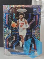 2021-22 Panini Prizm #296 Isaiah Livers Fast Break Silver Disco RC Rookie Pistons