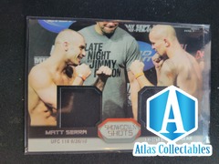 2011 Topps UFC DUAL PATCH Showdown Shots Matt Serra/Chris Lytle UFC 119 RELIC