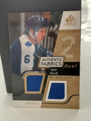 2008-09 SP Game Used Edition Authentic Fabrics Dual Jerseys Gold 01/50 #AF-RE Ron Ellis