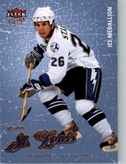 2008-09 Fleer Ultra Ice Medallion #85 Martin St. Louis 031/100 Lightning