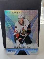 2016-17 Upper Deck Trilogy Rainbow Blue #17 Erik Karlsson 296/849 Senators