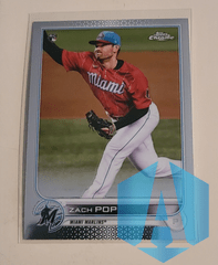 Zach Pop 2022 Topps Chrome Rookie Card #41 Marlins RC
