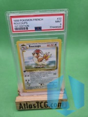 Pokemon PSA 9 MINT French Pidgeotto Roucoups 22/102 1st Edition Base Set