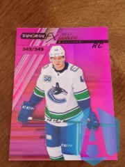 2020-21 Upper Deck Synergy FX Rookies Purple 349/349 Olli Juolevi #FXR-OJ
