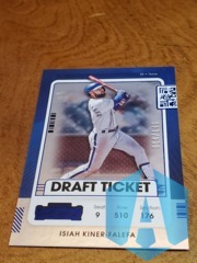 2021 Panini Contenders Isiah Kiner-Falefa #74 Blue Parallel Draft Ticket 014/149