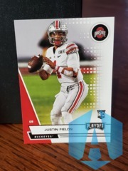 2021 Panini Chronicles Draft Picks Playoff Red 072/149 Justin Fields #380 Rookie RC