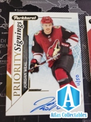 2018-19 Parkhurst Priority Signings Jordan Weal /50 SSP Auto