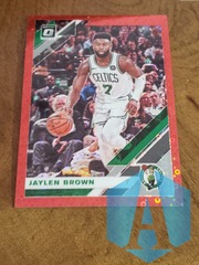 2019-20 Panini Donruss Optic Fast Break Red Prizm 61/85 Jaylen Brown #72