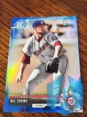 2017 1st Bowman Draft Chrome Blue 123/150 Wil Crowe #BDC-165