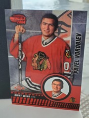 2003-04 Pacific Invincible Red #107 Pavel Vorobiev 631/850 Blackhawks