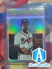 2020 TOPPS HERITAGE Ronald Acuna Jr. #THC-464 Chrome Refractor #/571 Braves