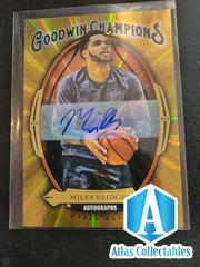 2020 Goodwin Champions MILES BRIDGES Auto GOLD GB-8 Hornets Michigan St. Signed