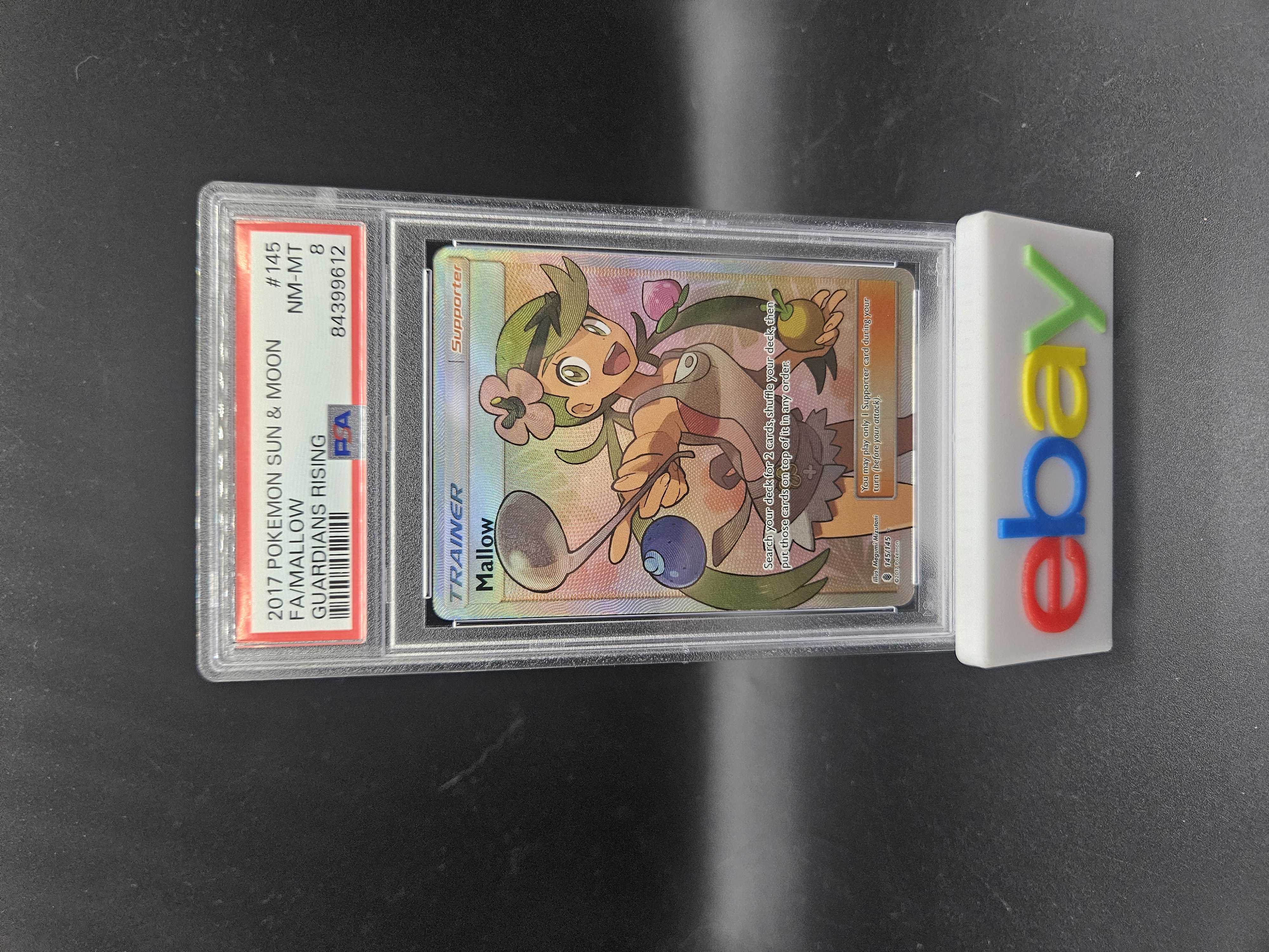 Pokemon - Mallow 145/145 Full Art Trainer - Guardians Rising - PSA 8