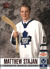 2003-04 Pacific Red Rookie Matt Stajan #323 Maple Leafs