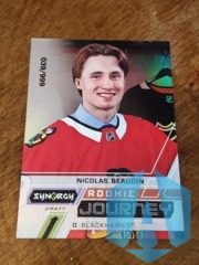 2020-21 Upper Deck Synergy Journey Draft 039/999 Nicolas Beaudin #RJ-NB Rookie
