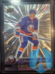 2023-24 Upper Deck Series 1 Young Guns Silver Outburst Samuel Bolduc RC