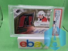 2015 SPx 2005-06 Retro Fabrics Jersey /399 Noah Hanifin #SPXR-NH PSA 9 RC