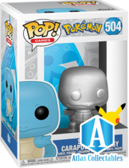 POP! Games Pokémon Squirtle Metallic Silver 25th Anniversary Vinyl Figure #504